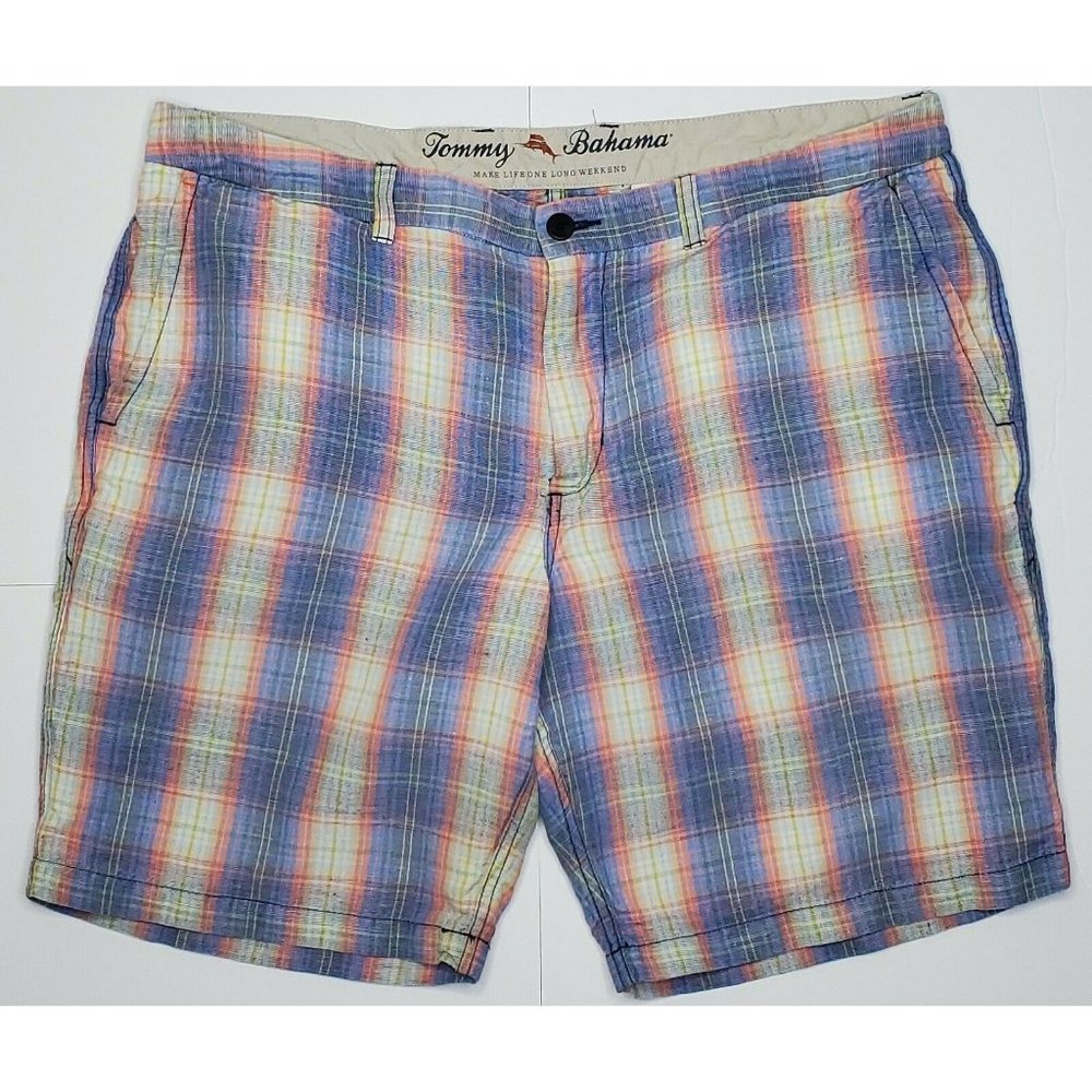 Tommy Bahama Linen Blend Shorts Mens 38x9.5 EUC